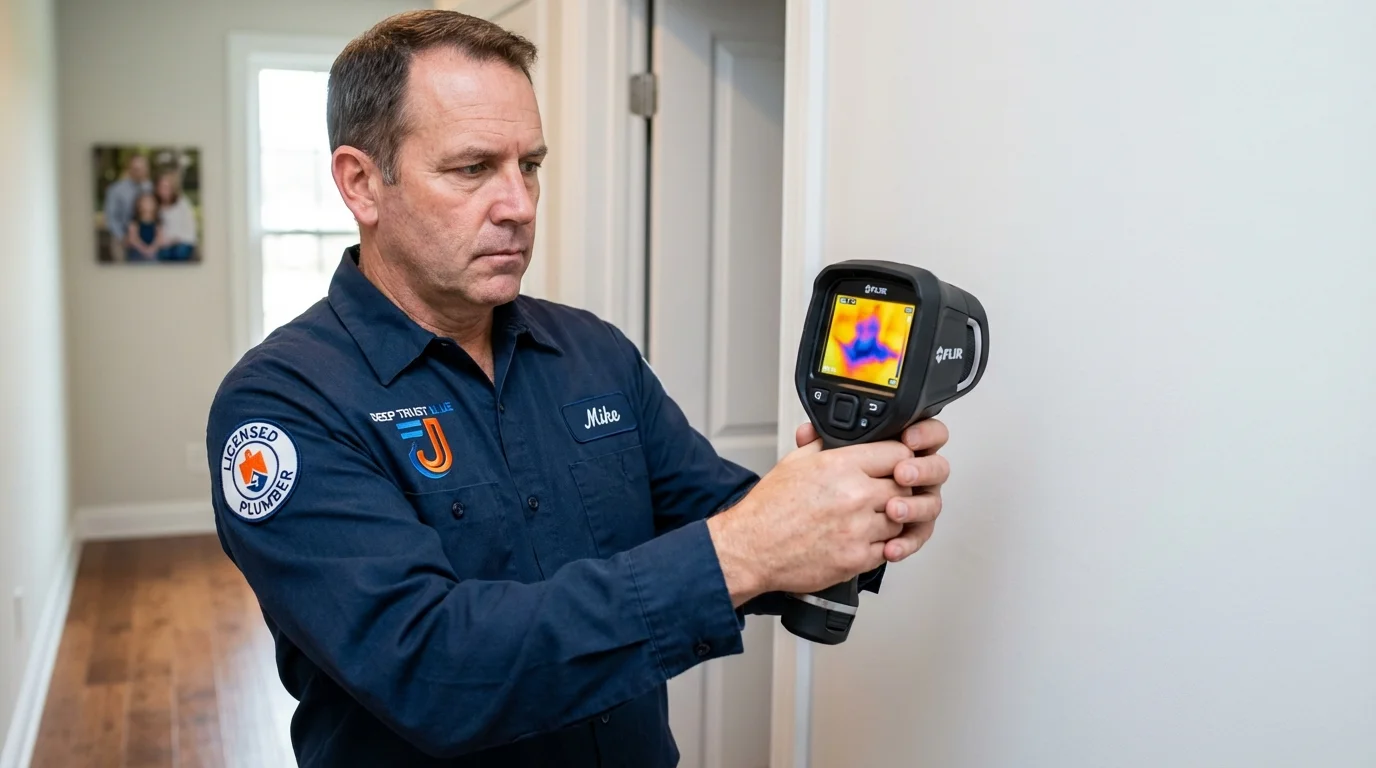 Thermal imaging leak detection by Johns Plumbing LLC in Marstons Mills